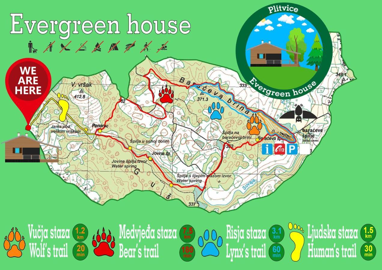 Evergreen House Plitvice ラコヴィツァ エクステリア 写真